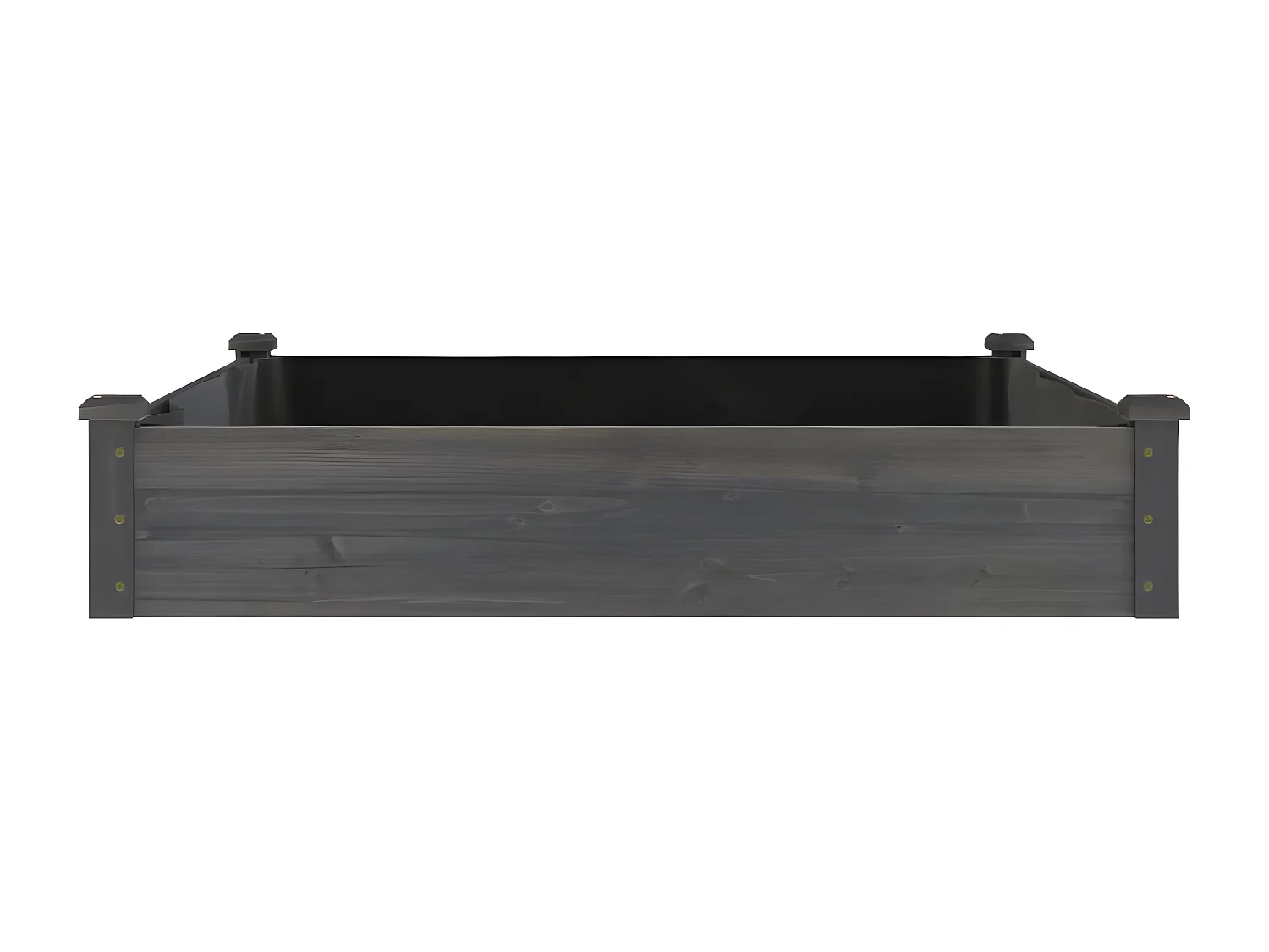 Jardinera arriate forro madera maciza abeto marrón 120x120x25cm ES23366