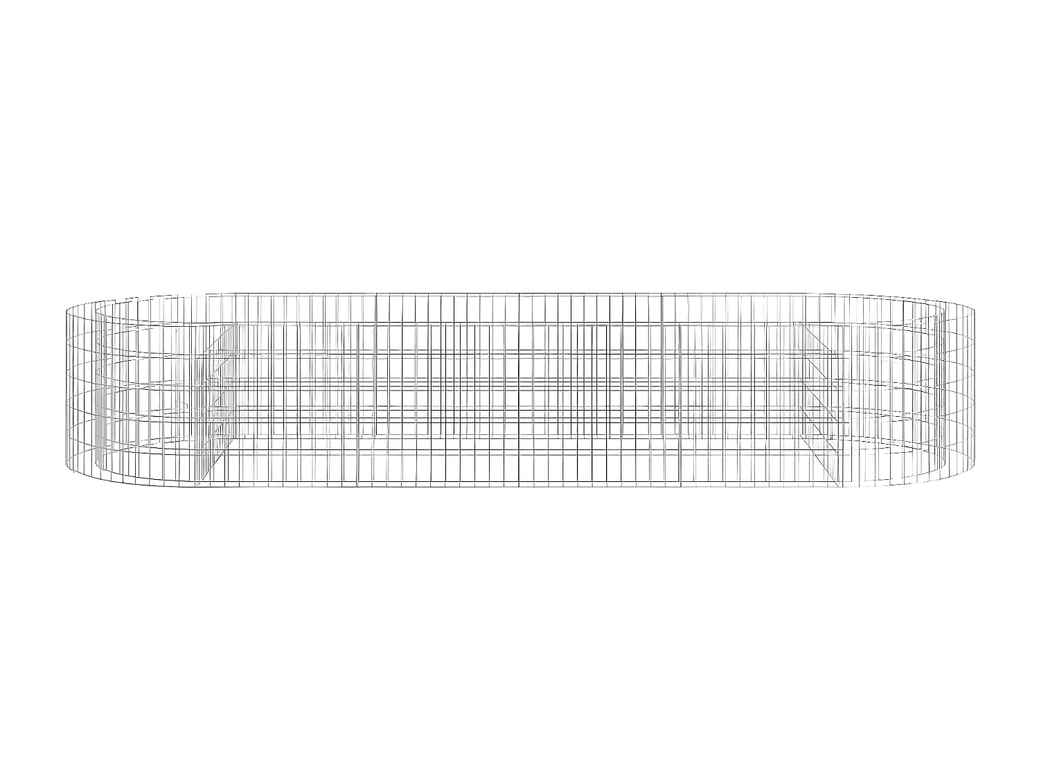 Gabion plantenbak verhoogd 300x100x50 cm gegalvaniseerd ijzer
