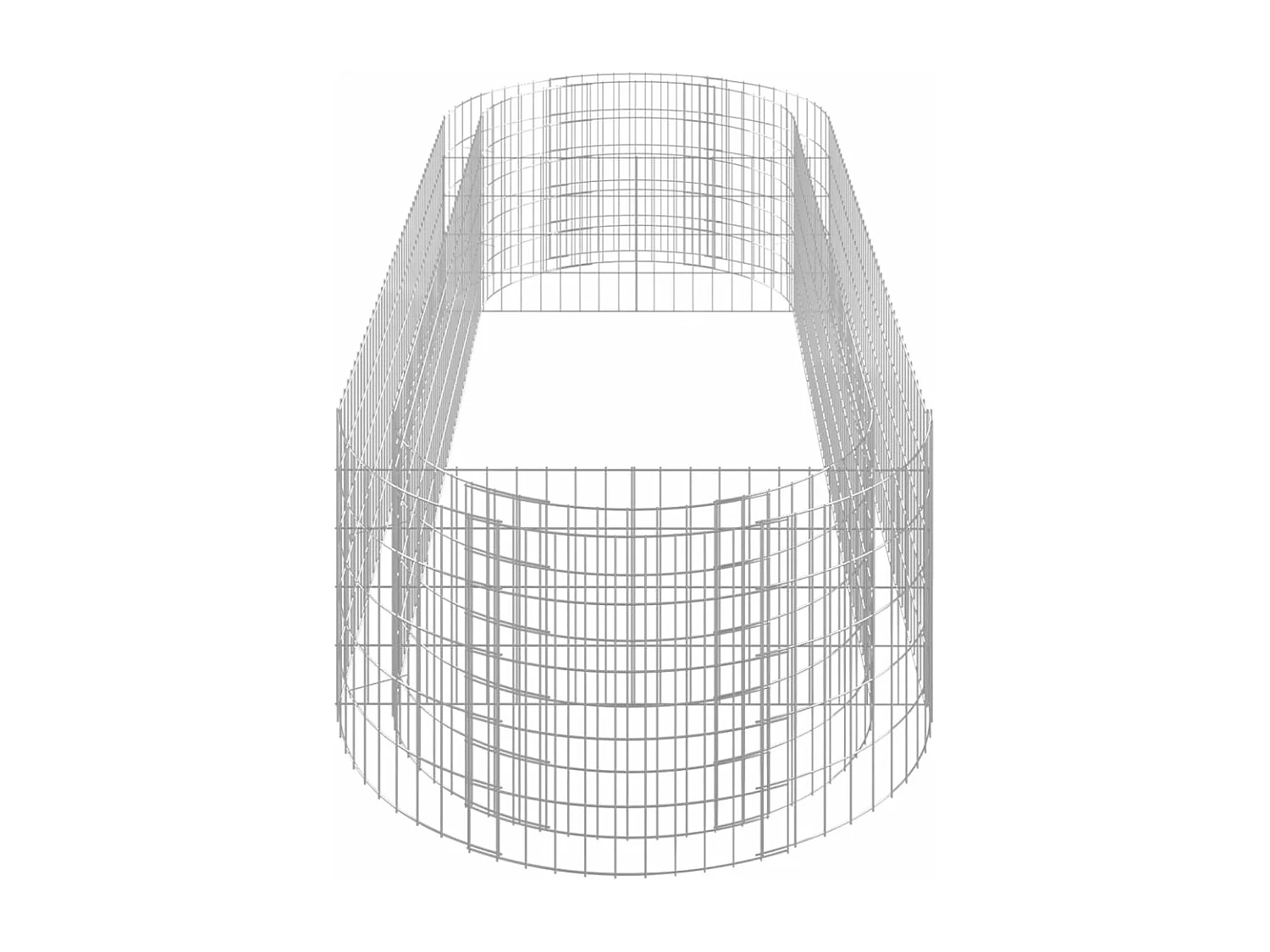 Gabion plantenbak verhoogd 300x100x50 cm gegalvaniseerd ijzer