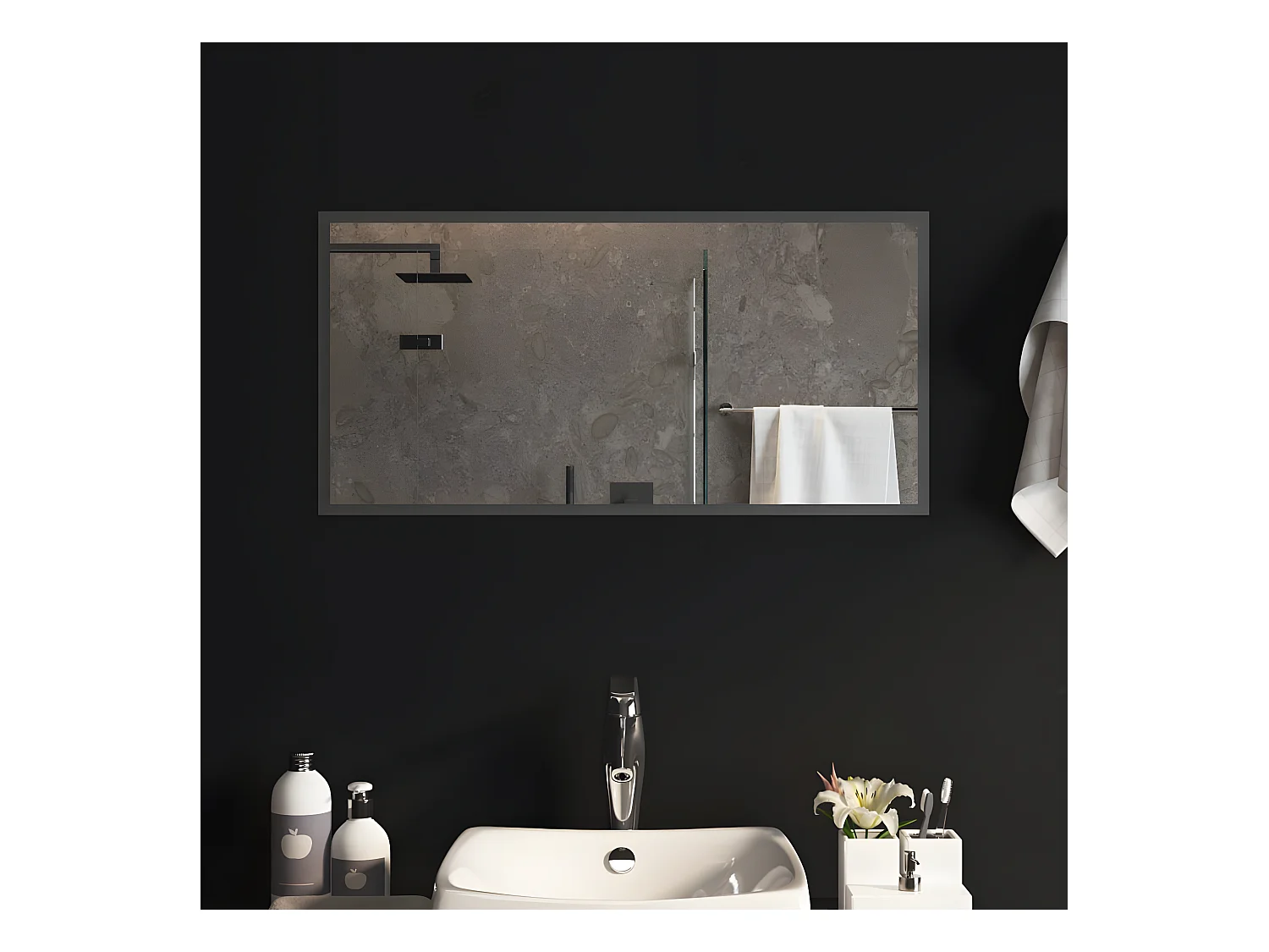 Miroir de salle de bain à LED 40x80 cm PQG2924