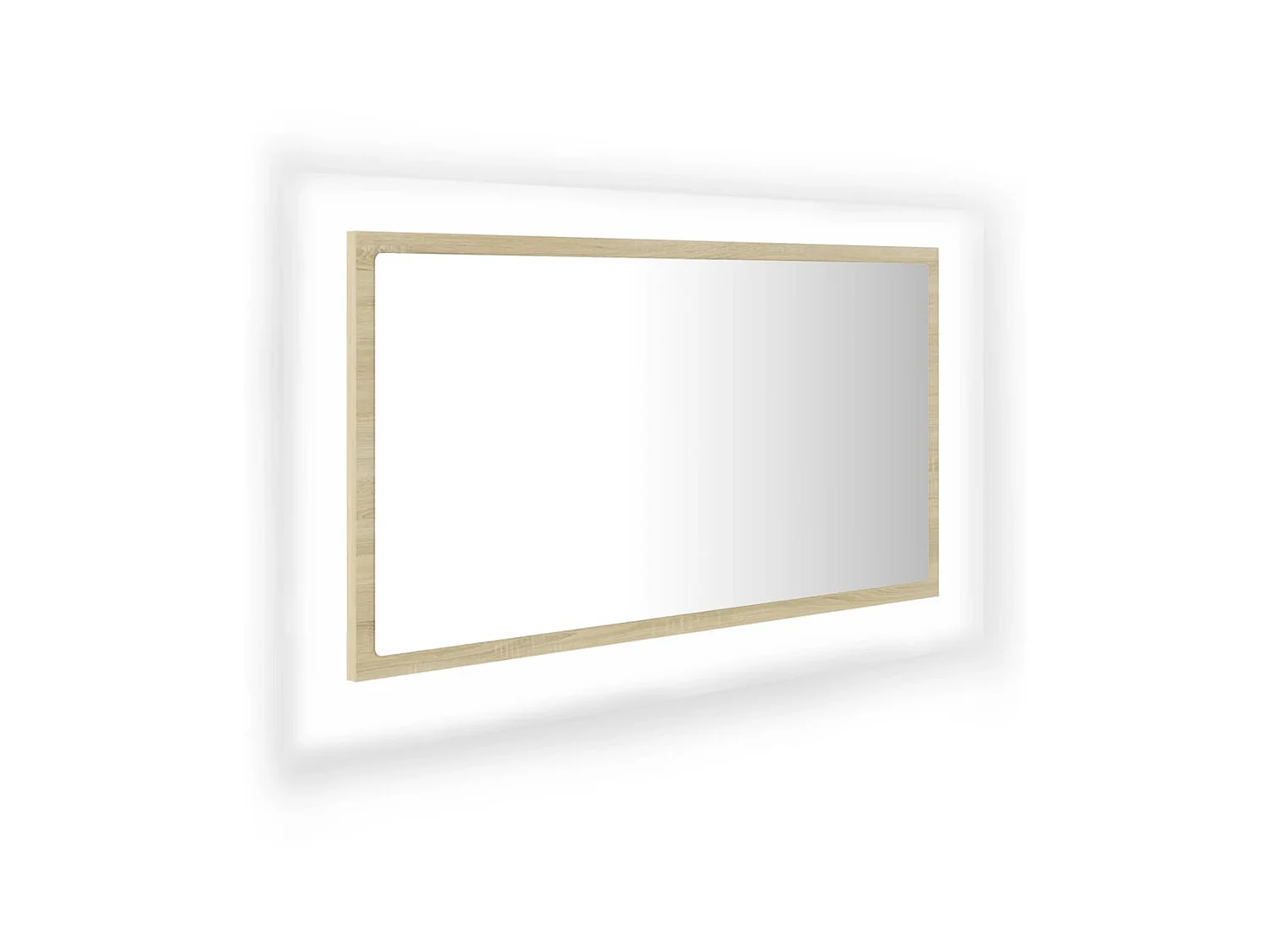 Miroir LED de salle de bain Chêne sonoma 80x8,5x37 cm Acrylique WVGQ6059