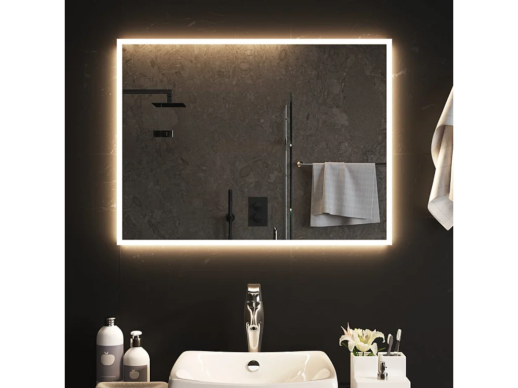 Miroir de salle de bain à LED 80x60 cm WVGQ1476