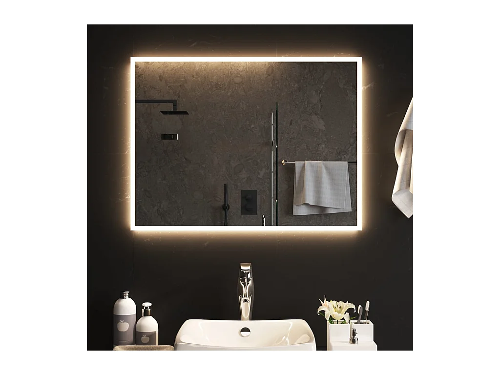 Miroir de salle de bain à LED 80x60 cm WVGQ1476