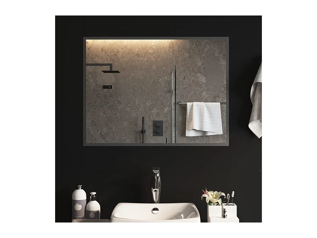 Miroir de salle de bain à LED 80x60 cm WVGQ1476