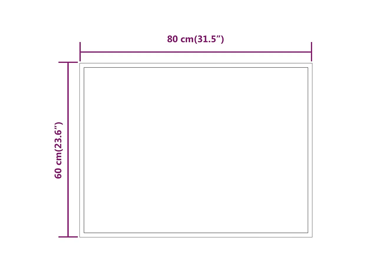 Miroir de salle de bain à LED 80x60 cm WVGQ1476