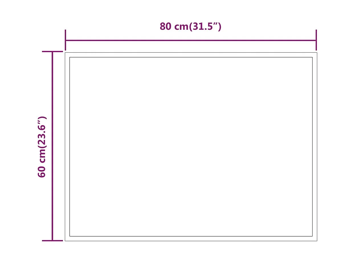 Miroir de salle de bain à LED 80x60 cm WVGQ1476