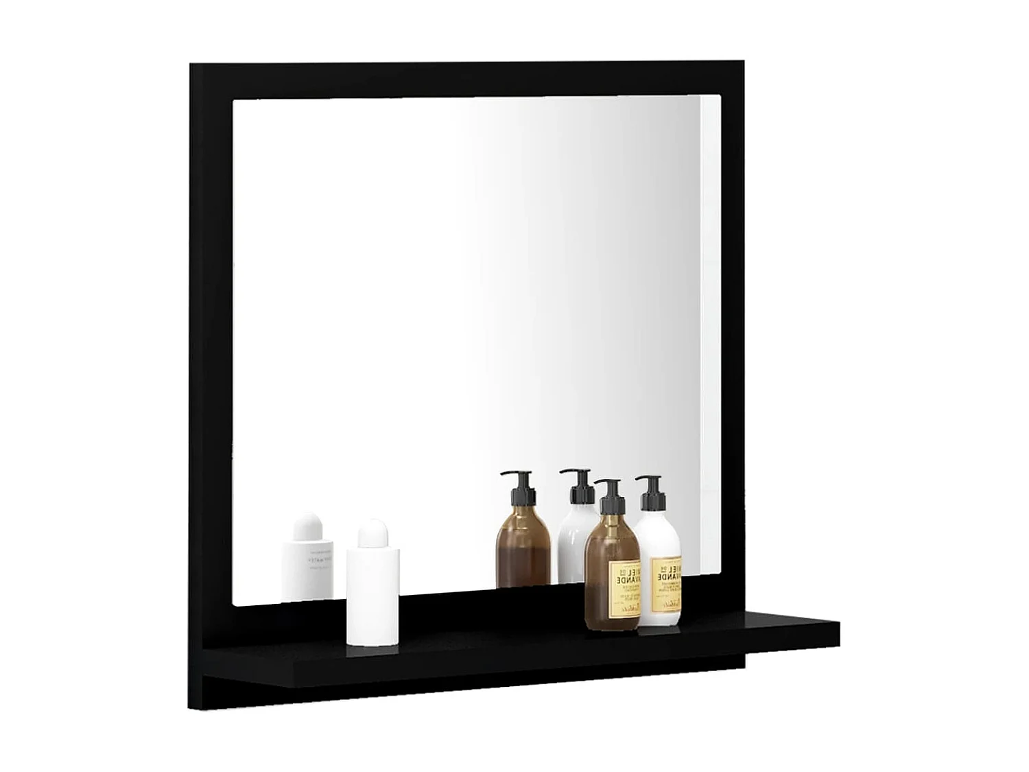Miroir de salle de bain Noir 40x10,5x37 cm Aggloméré WVGQ6435
