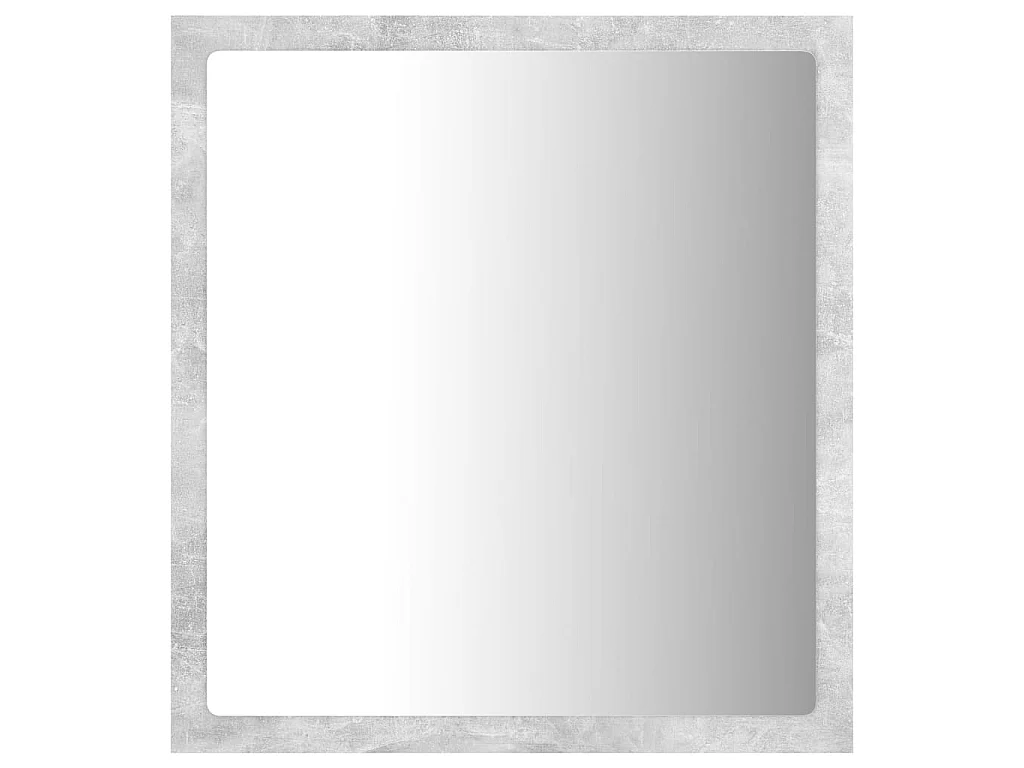 Miroir à LED de salle de bain Gris béton 40x8,5x37 cm Acrylique WVGQ4687