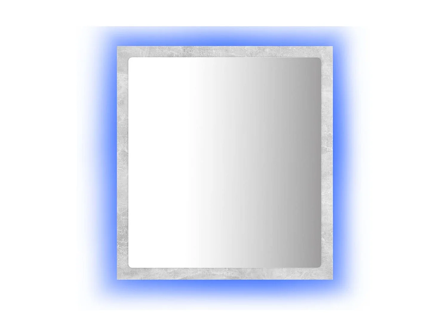 Miroir à LED de salle de bain Gris béton 40x8,5x37 cm Acrylique WVGQ4687