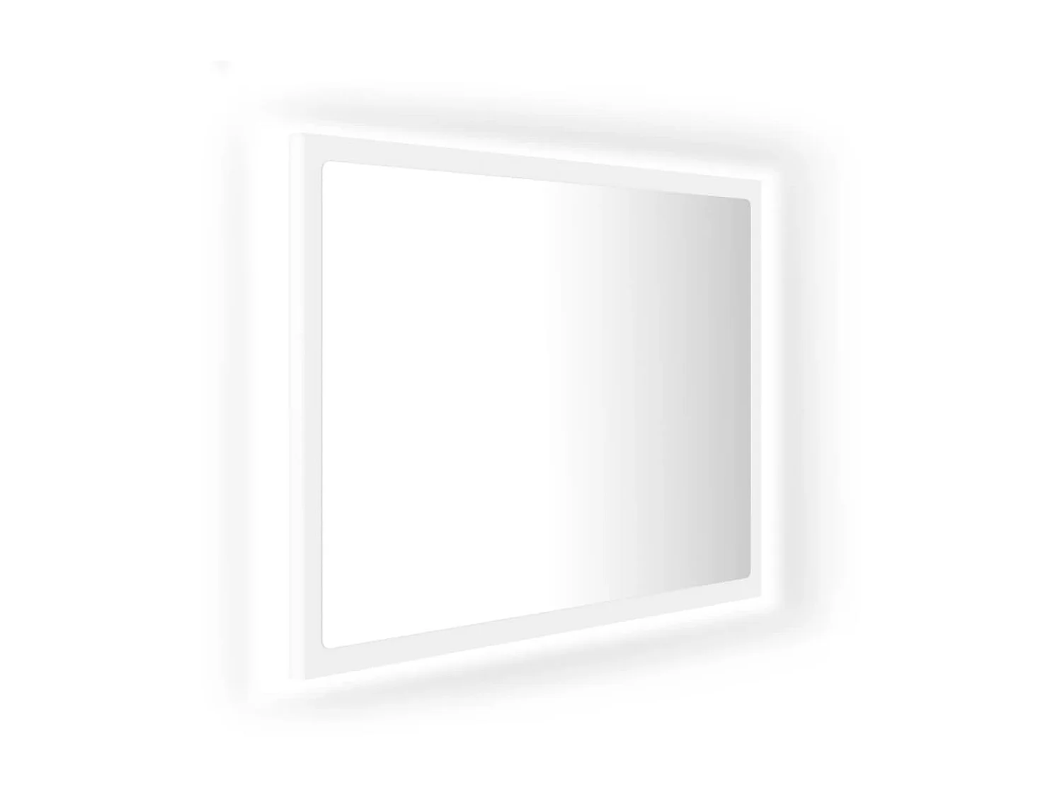 Miroir à LED de salle de bain Blanc 60x8,5x37 cm Acrylique WVGQ4137