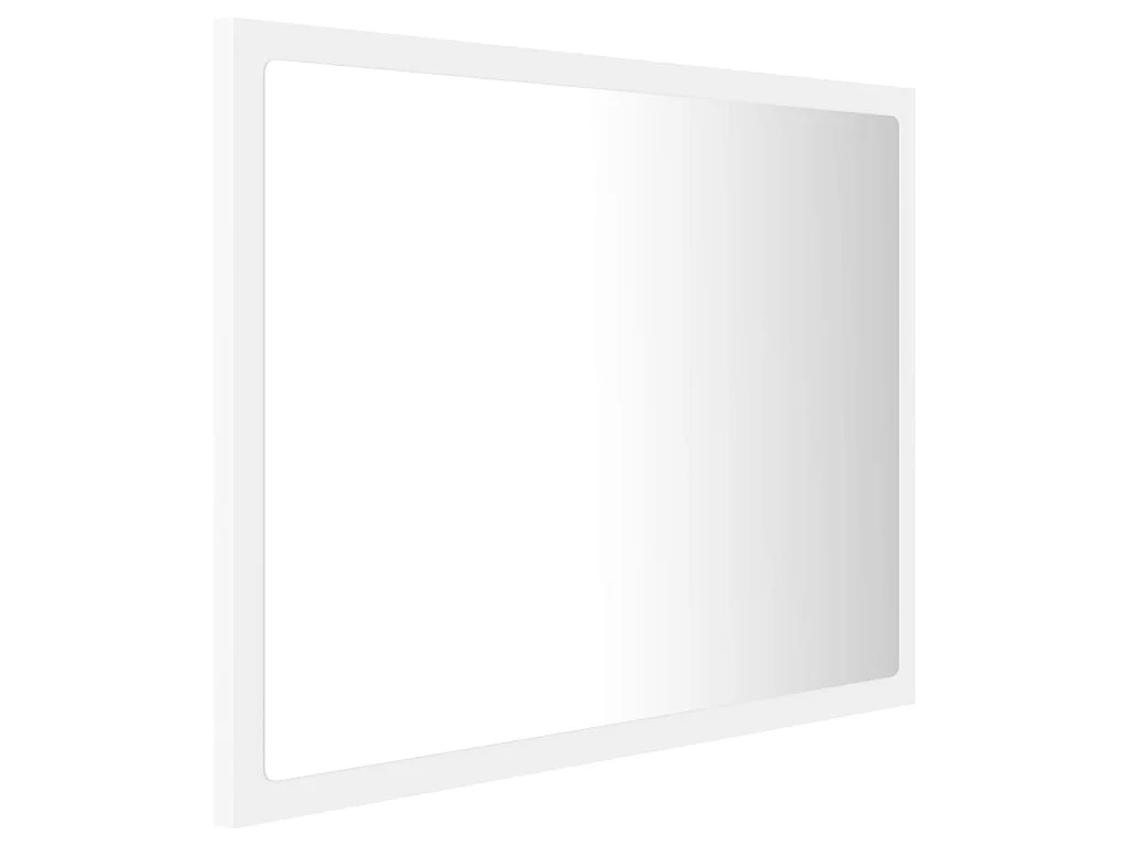 Miroir à LED de salle de bain Blanc 60x8,5x37 cm Acrylique WVGQ4137