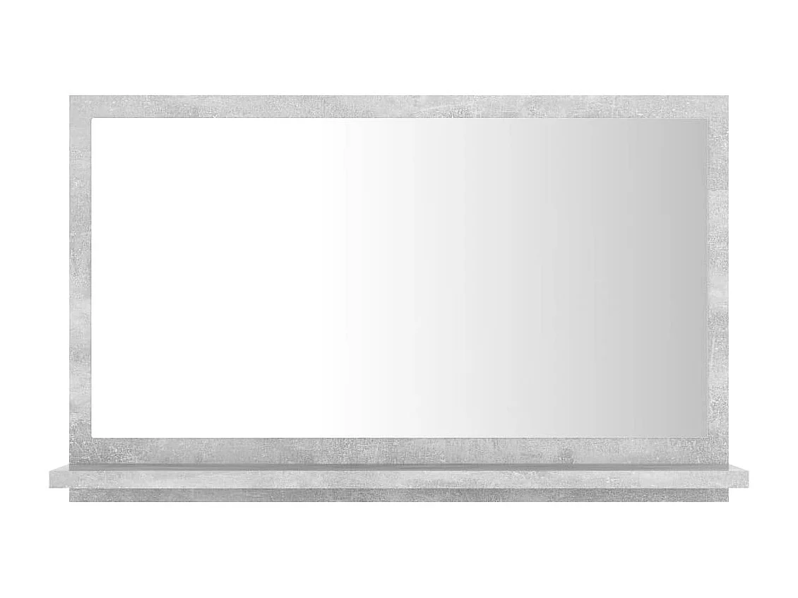Miroir de salle de bain Gris béton 60x10,5x37 cm Aggloméré WVGQ5536