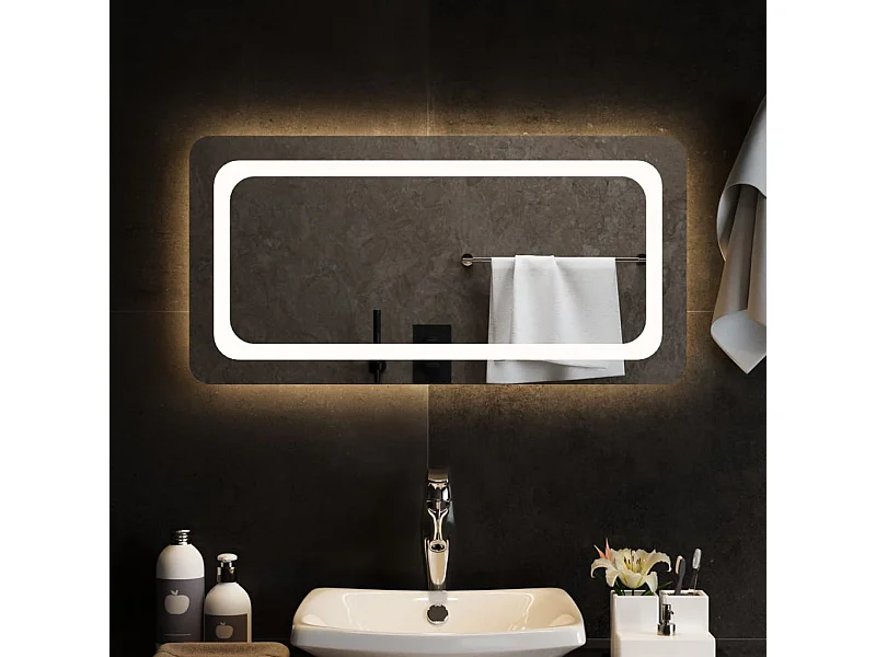 Miroir de salle de bain à LED 80x40 cm WVGQ1348
