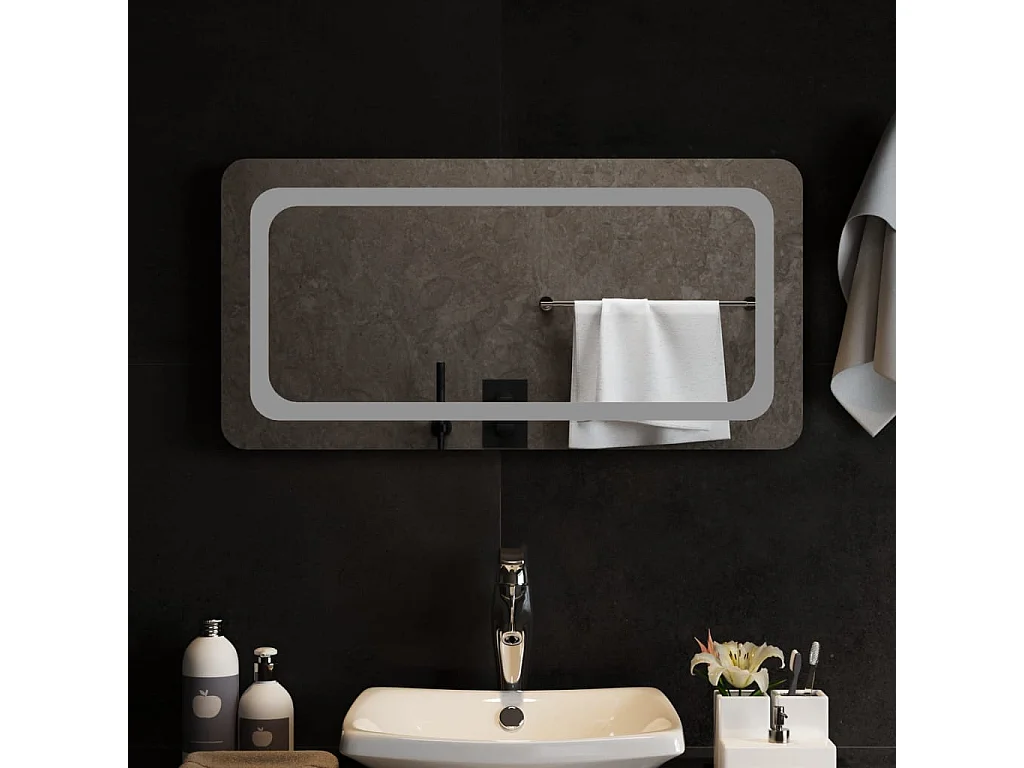 Miroir de salle de bain à LED 80x40 cm WVGQ1348