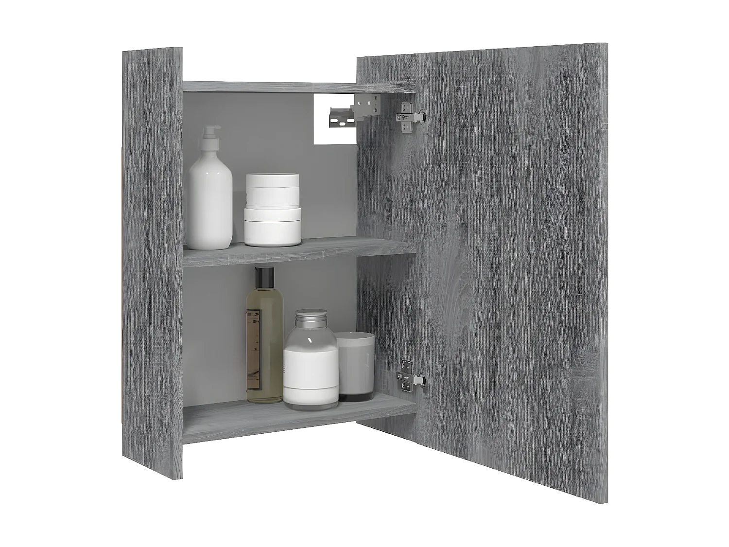 Armário espelhado 62,5x20,5x64 cm derivados madeira cinza PT684534