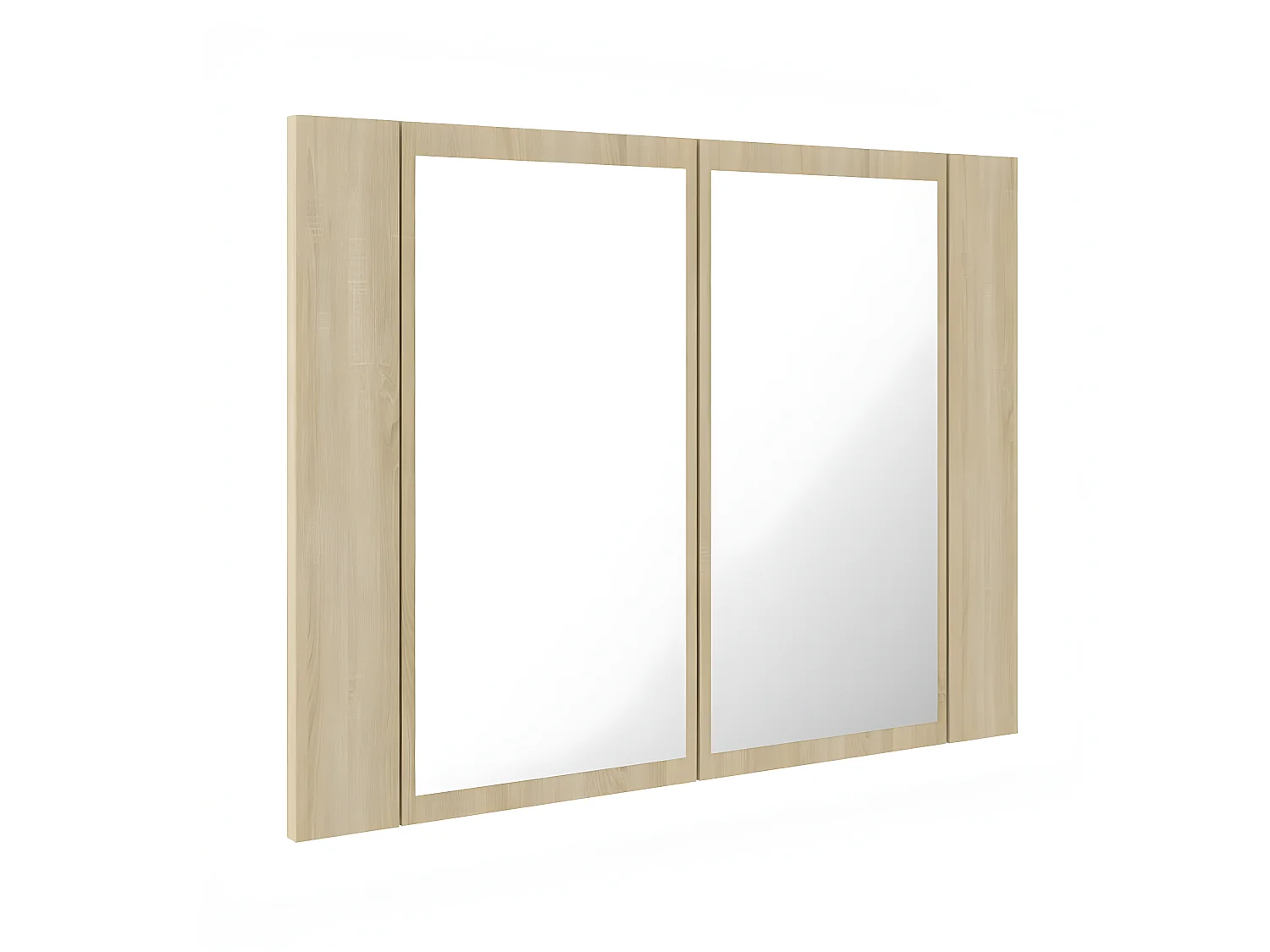 Miroir à LED de bain Chêne sonoma 60x12x45 Acrylique WVGQ9746