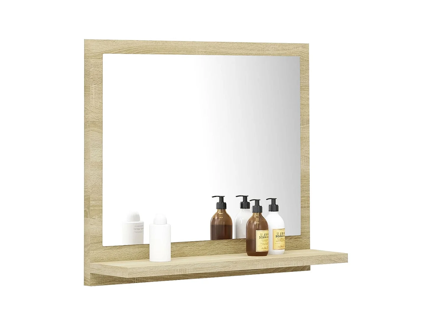 Miroir de salle de bain Blanc et chêne sonoma 40x10,5x37 cm WVGQ8218