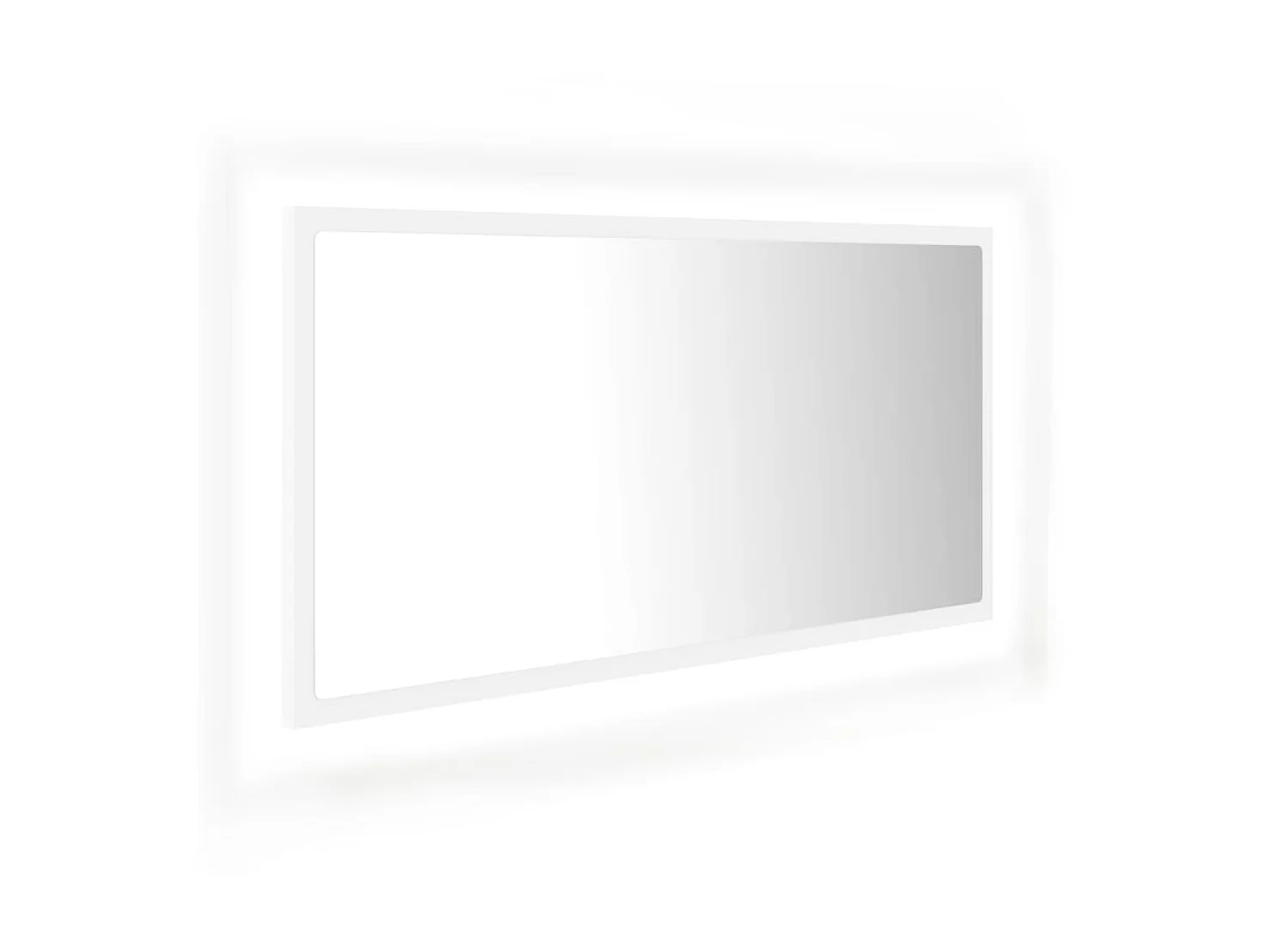 Miroir à LED de salle de bain Blanc 90x8,5x37 cm Acrylique WVGQ2834