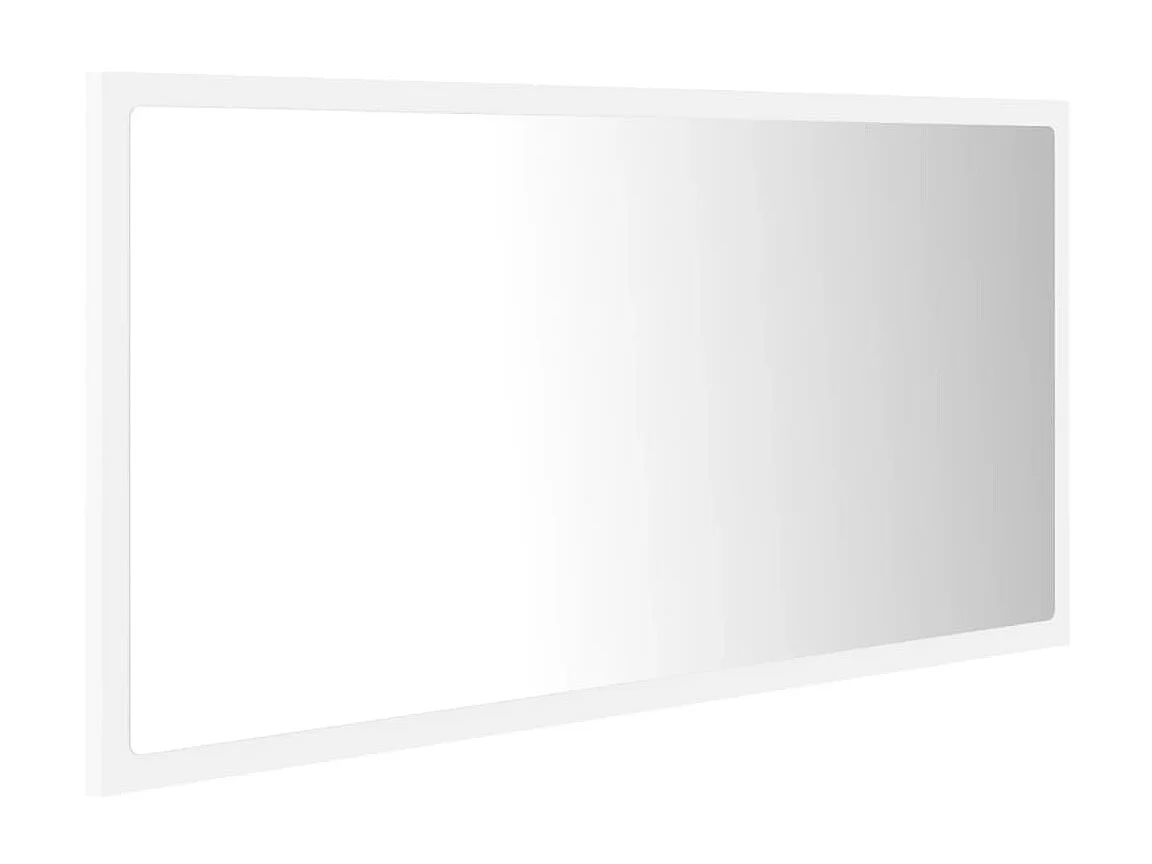 Miroir à LED de salle de bain Blanc 90x8,5x37 cm Acrylique WVGQ2834