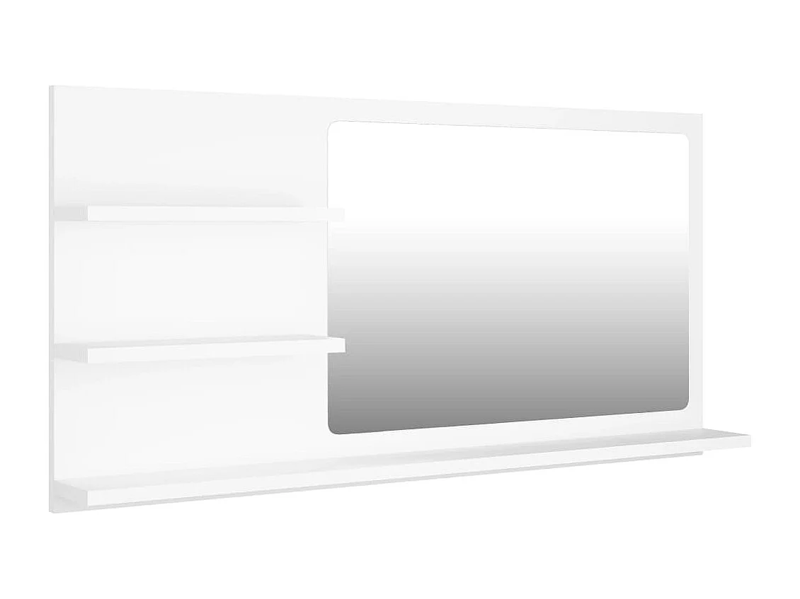Miroir de salle de bain Blanc 90x10,5x45 cm Aggloméré WVGQ5333