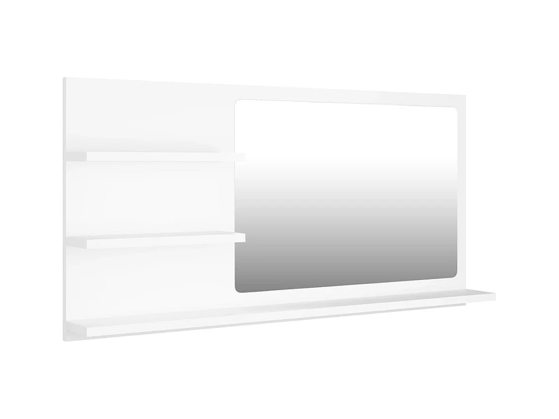 Badkamerspiegel 90x10,5x45 cm bewerkt hout wit NL569103