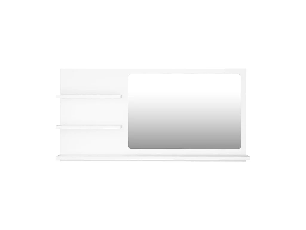 Badkamerspiegel 90x10,5x45 cm bewerkt hout wit NL569103