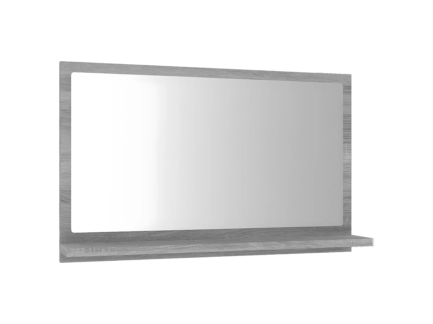 Miroir de bain Sonoma gris 60x10,5x37 cm Bois d'ingénierie WVGQ1798