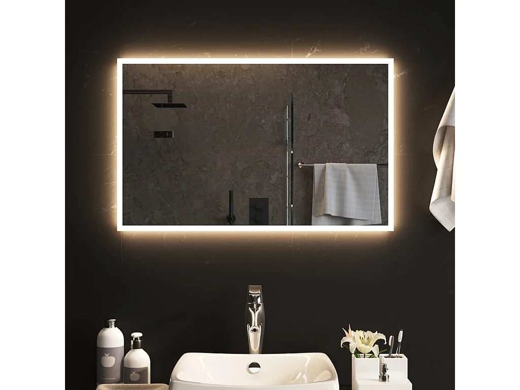 Miroir de salle de bain à LED 80x50 cm WVGQ7028