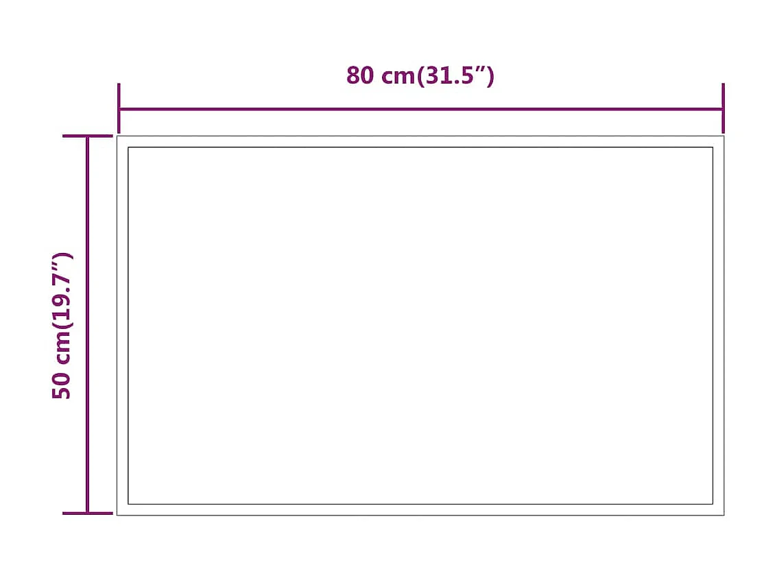 Miroir de salle de bain à LED 80x50 cm WVGQ7028