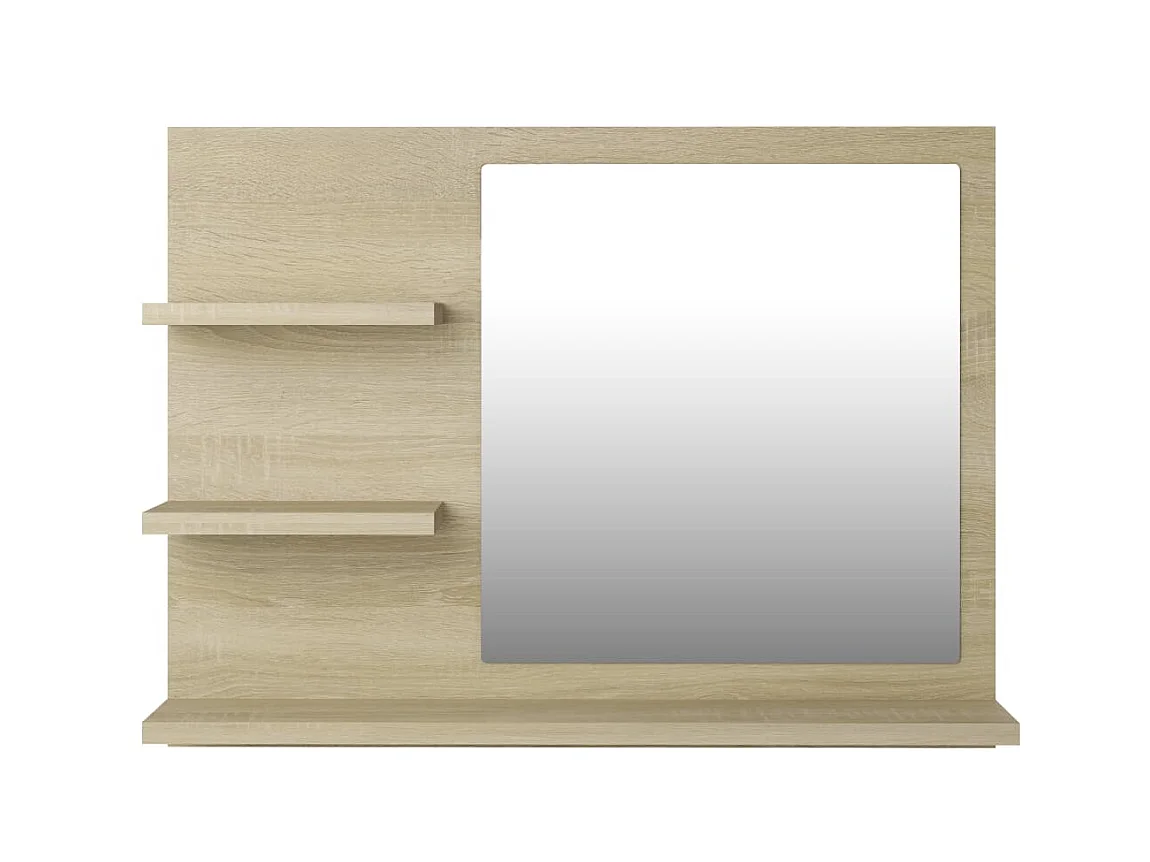 Miroir de salle de bain Chêne sonoma 60x10,5x45 cm Aggloméré WVGQ1900