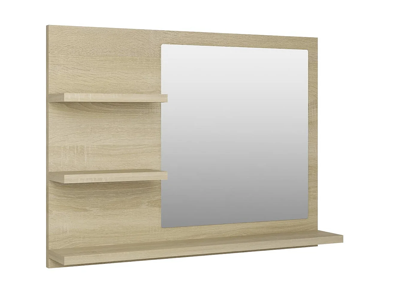 Espejo de baño madera contrachapada roble Sonoma 60x10,5x45 cm ES776871