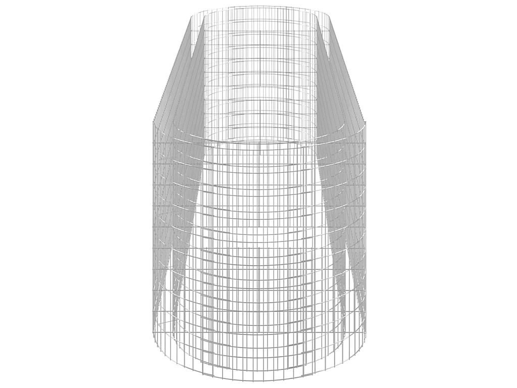 Lit surélevé à gabion Fer galvanisé 400x100x100 cm WVGQ1377