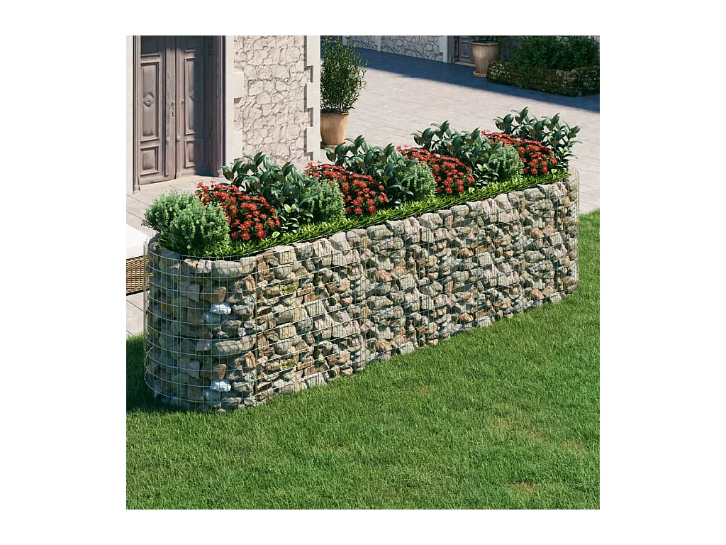 Arriate de gaviones de hierro galvanizado 400x100x100 cm ES33439