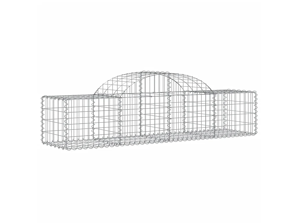 Paniers à gabions arqués 3 pcs 200x50x40/60 cm fer galvanisé WVGQ8844