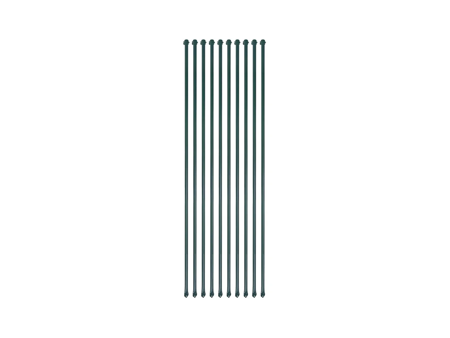 Poteau de jardin 10 pcs 1,5 m Métal Vert BE3498