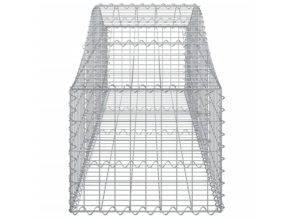 Paniers à gabions arqués 2 pcs 200x50x40/60 cm fer galvanisé WVGQ6713