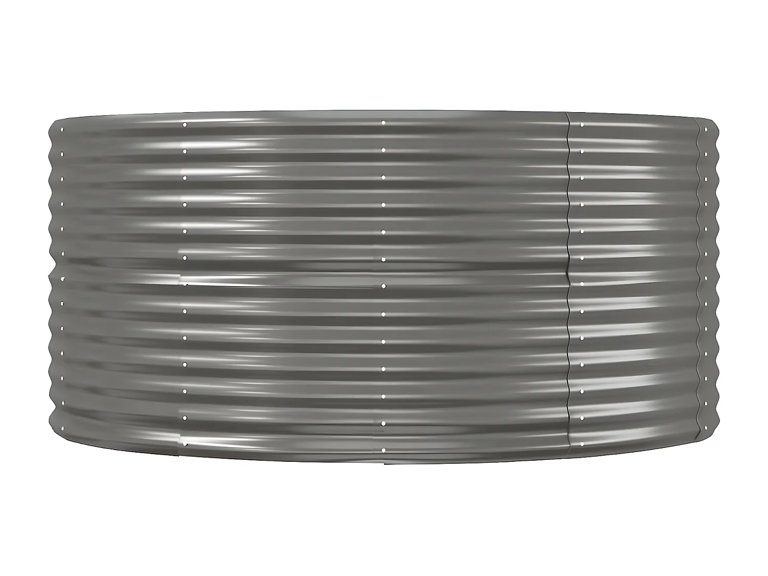 Canteiro elevado jardim 291x140x68 aço revestido a pó cinzento PT404693