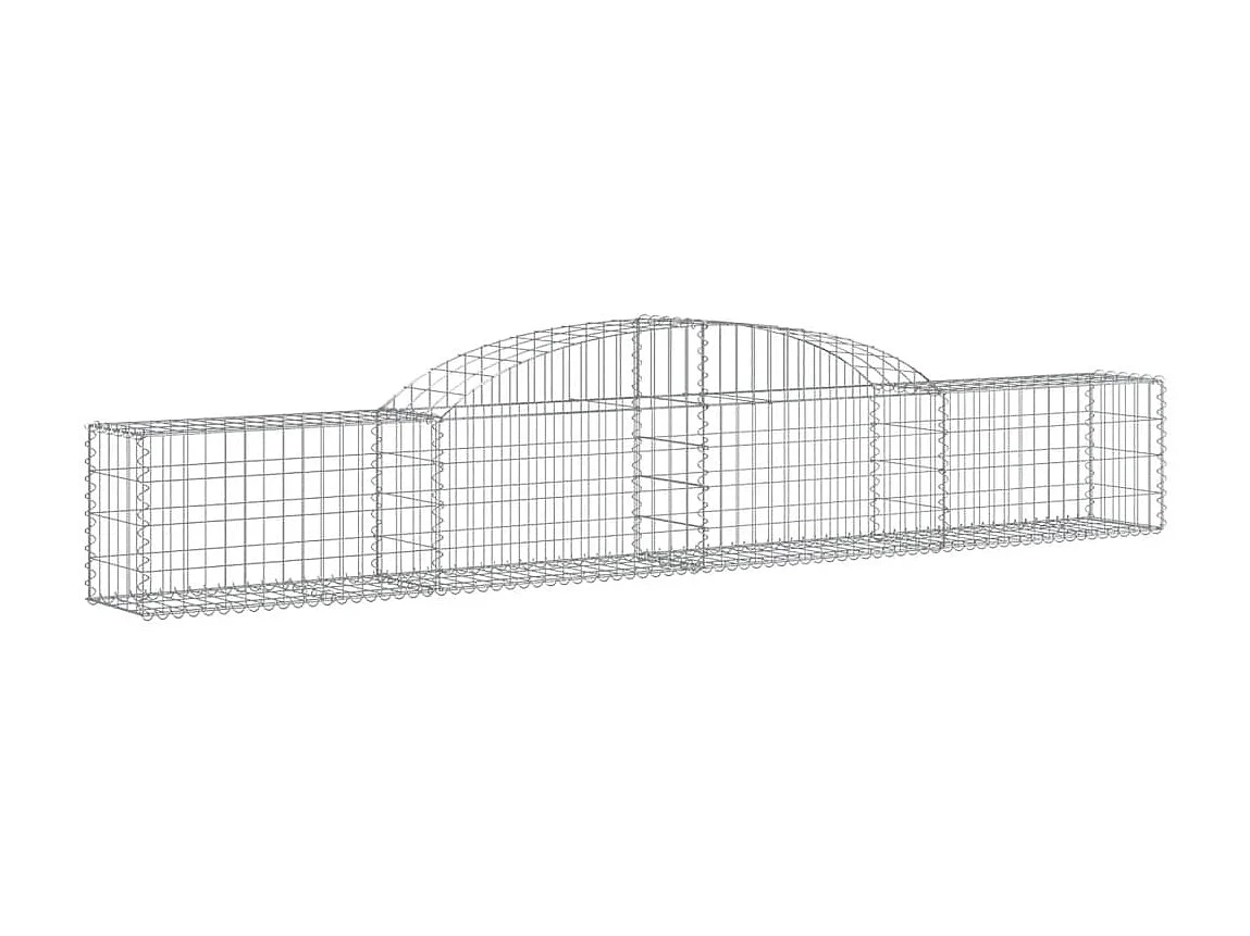 Paniers à gabions arqués 2 pcs 300x30x40/60 cm fer galvanisé WVGQ4081