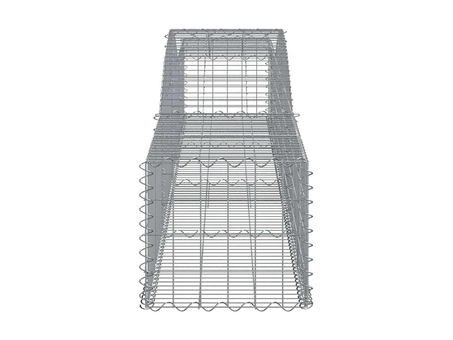 Cesta de gaviones forma arco hierro galvanizado 400x50x40/60 cm ES21113