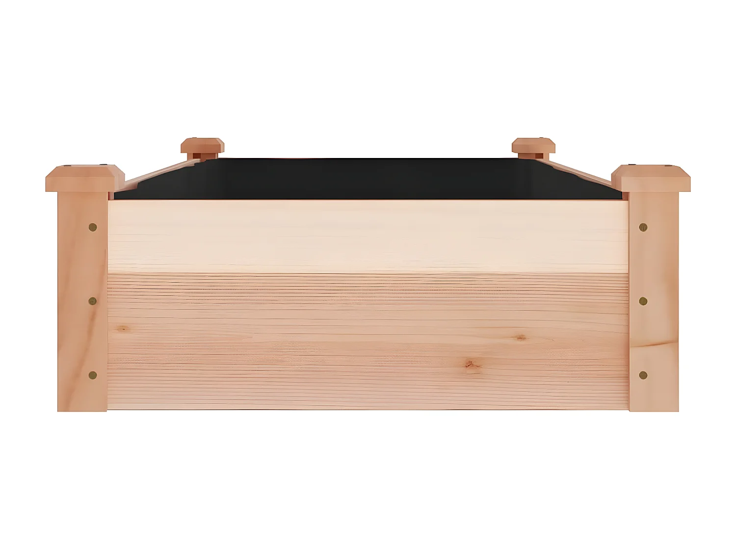 Jardinera arriate con forro madera maciza abeto 120x60x25 cm ES26897