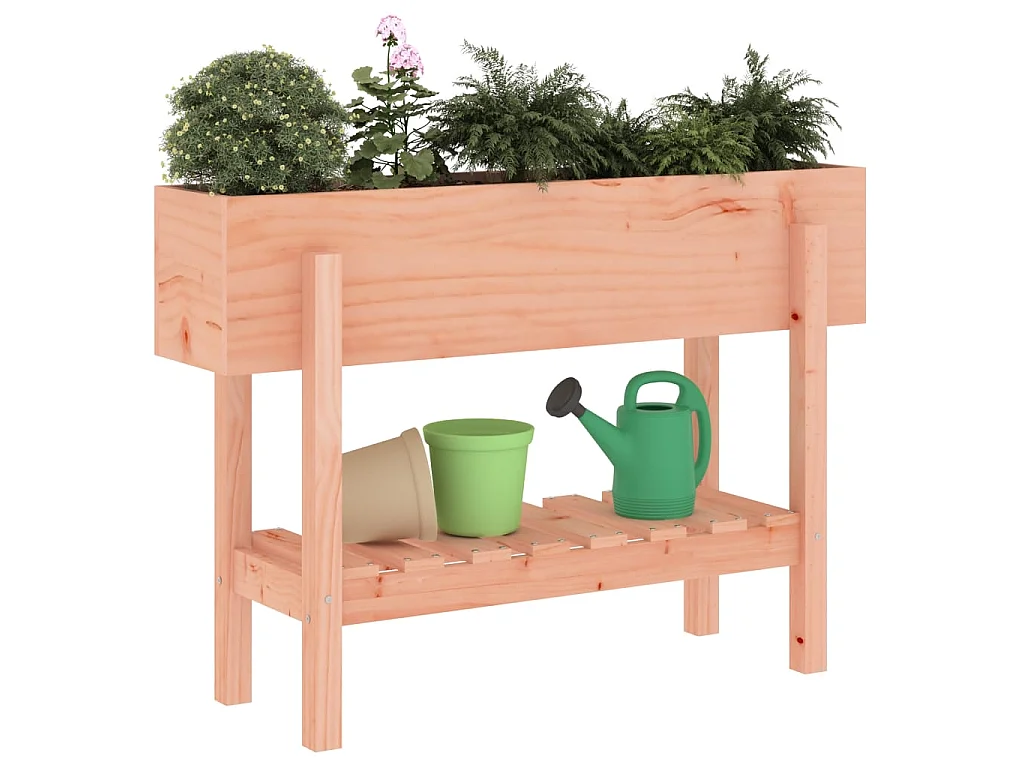 Jardinera elevado jardín madera maciza abeto Douglas 101x30x69 cm ES32233