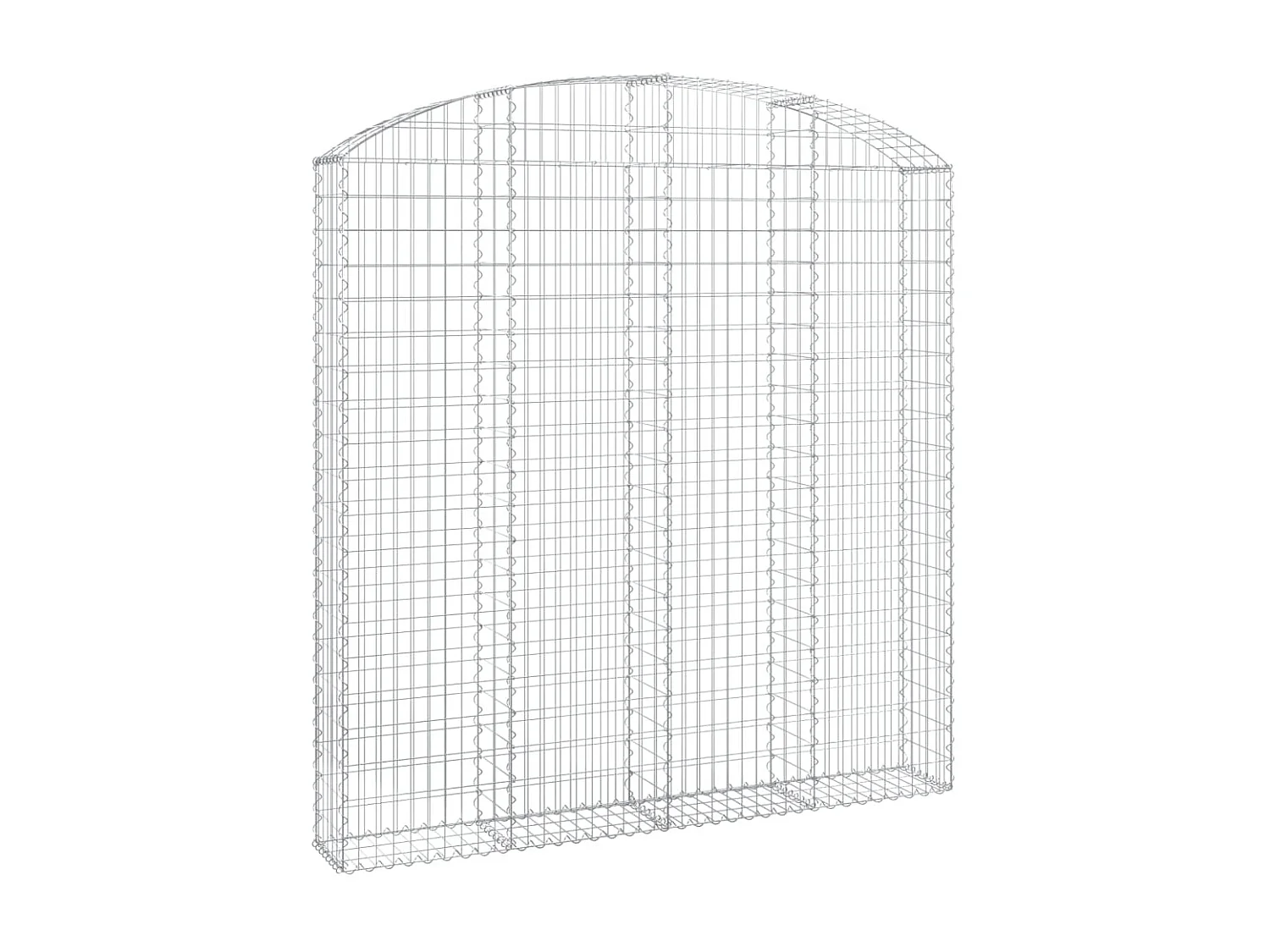 Panier de gabions arqué 200x30x200/220 cm Fer galvanisé WVGQ4863