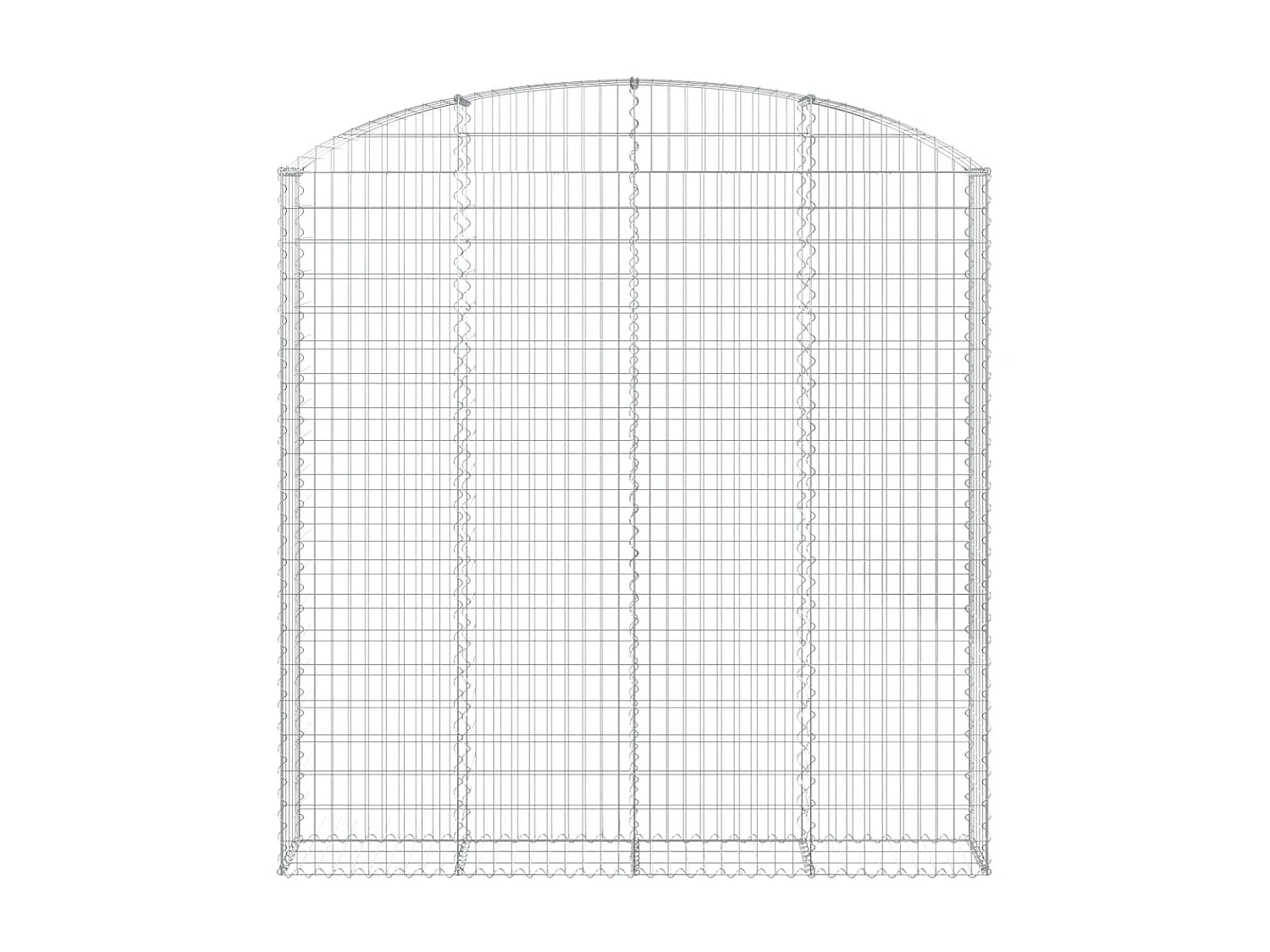 Panier de gabions arqué 200x30x200/220 cm Fer galvanisé WVGQ4863