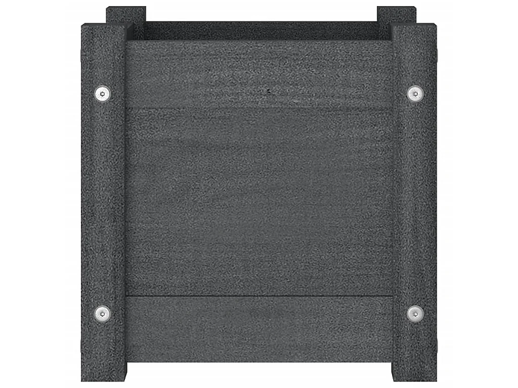 Jardinières d'extérieur 2 pcs Gris 31x31x31 cm Bois de pin BE6747