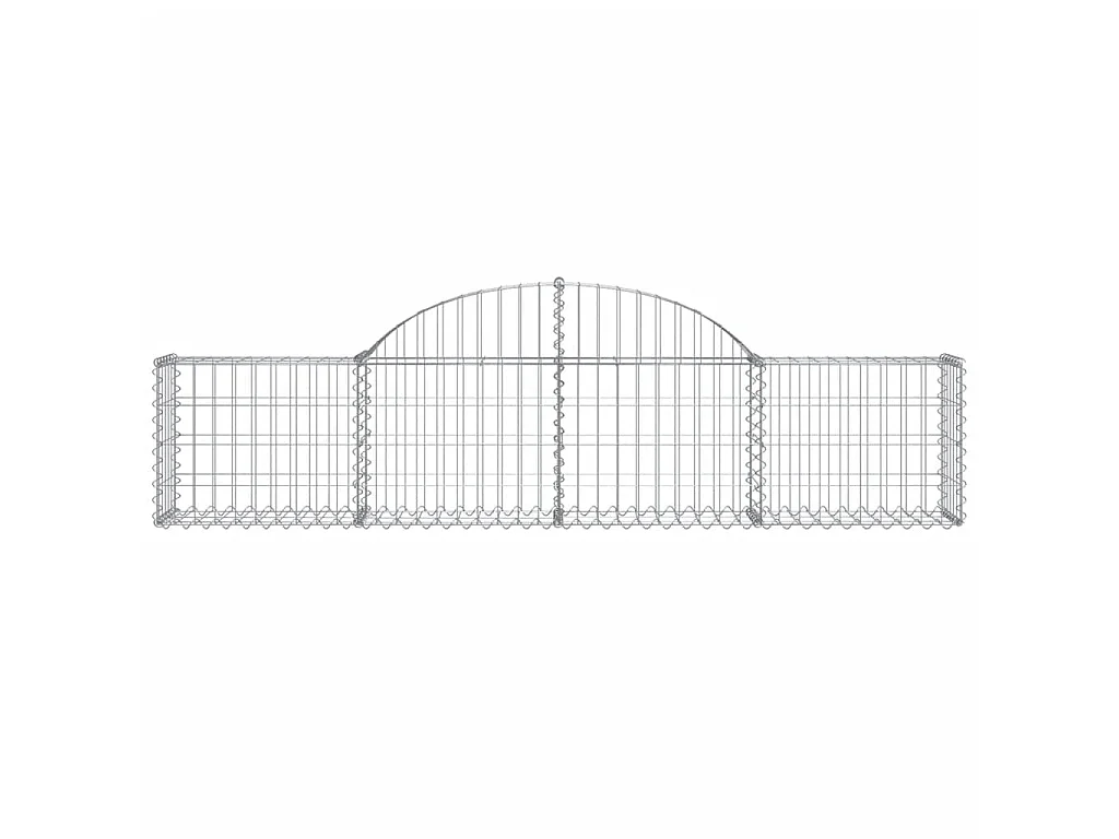 Paniers à gabions arqués 6 pcs 200x30x40/60 cm Fer galvanisé WVGQ7486