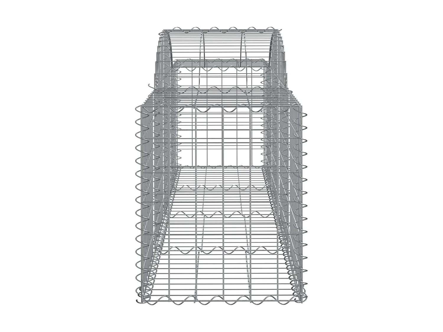 Paniers à gabions arqués 2 pcs 200x50x60/80 cm Fer galvanisé WVGQ2068