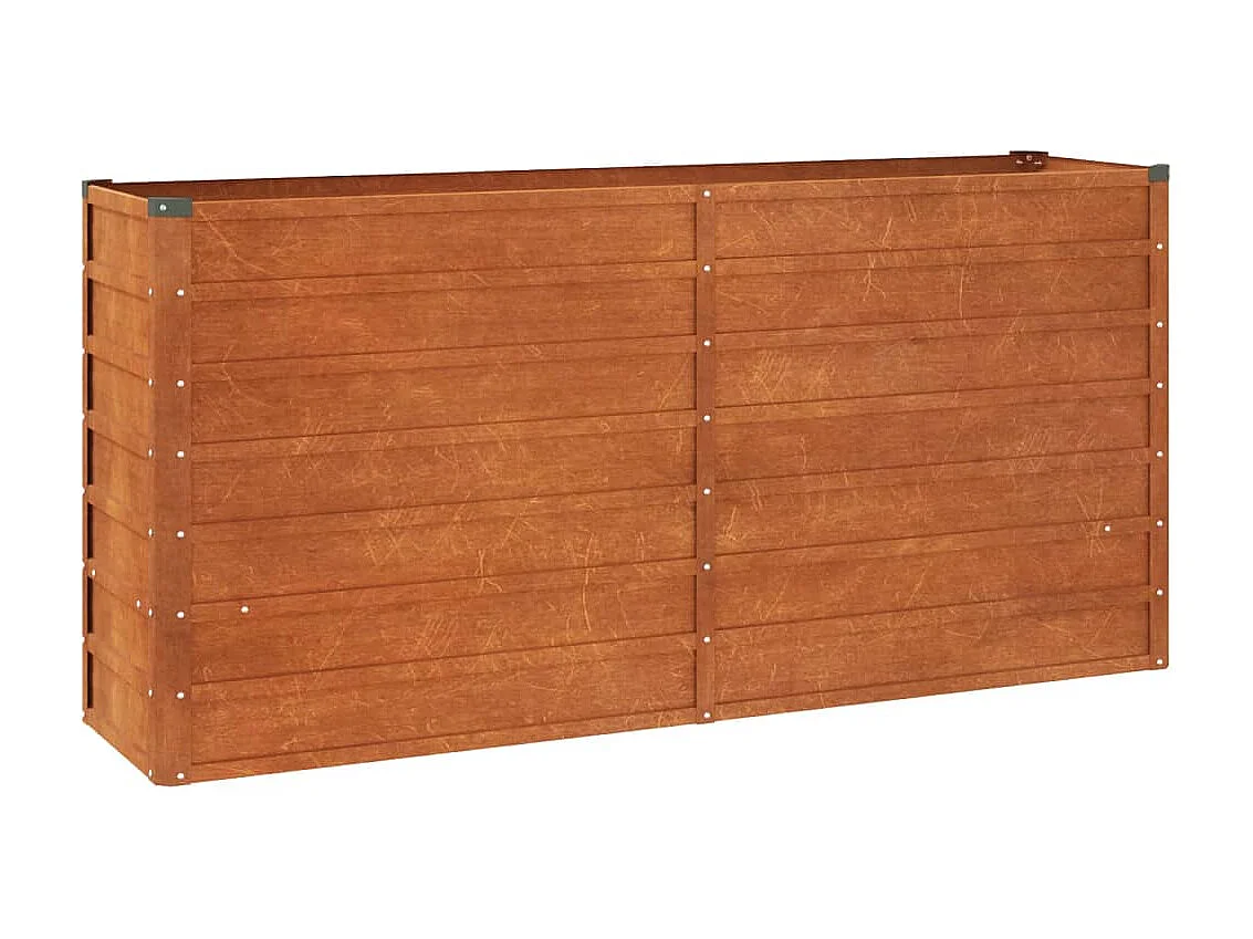 Jardinera oxidado de acero corten 160x40x77 cm ES98866
