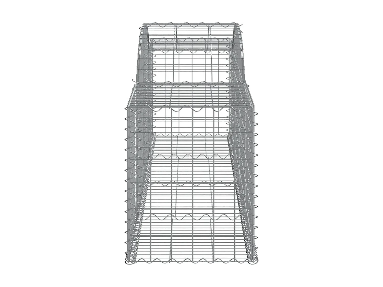 Cesta de gaviones forma arco hierro galvanizado 300x50x60/80 cm ES71383