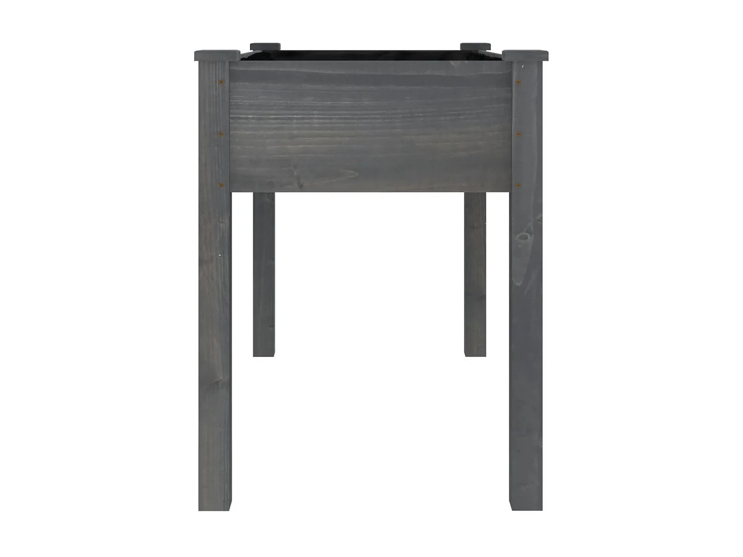 Jardinière avec doublure gris 118x59x76 cm bois massif de sapin WVGQ3896