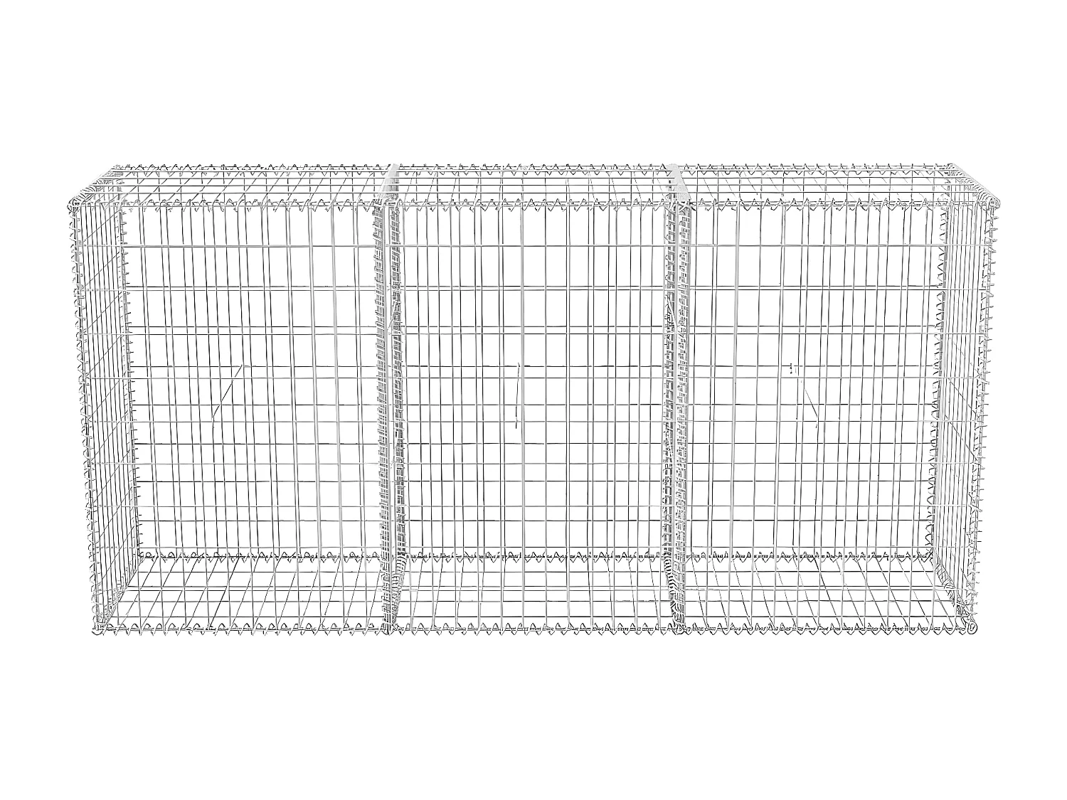 Cesta de muro de gaviones acero galvanizado 200x50x100 cm ES95042